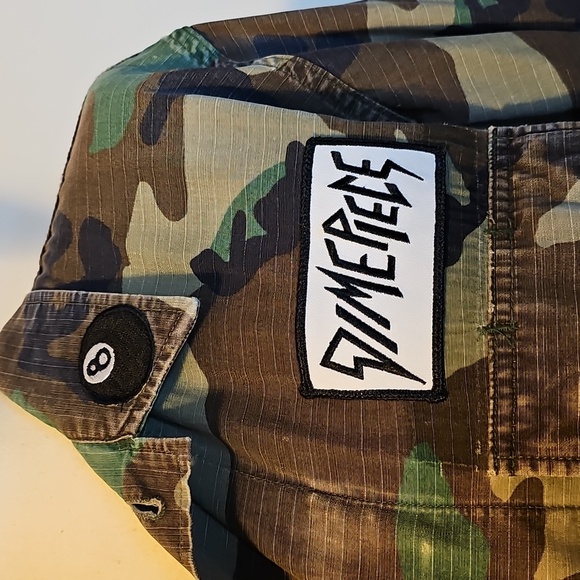 DIMEPIECE LA Camo Utility Jacket Patchwork “DIME” Military Style - Picture 6 of 16